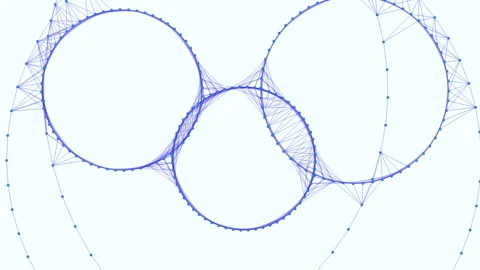Triangular drawing of interconnected circles 스톡 동영상 281903516