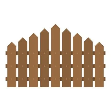 Triangular fence icon, flat style. Stock Illustration