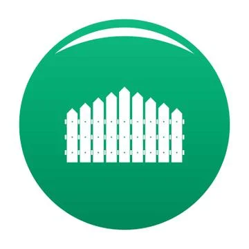 Triangular fence icon green Stock Illustration