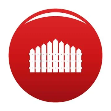 Triangular fence icon red Stock Illustration