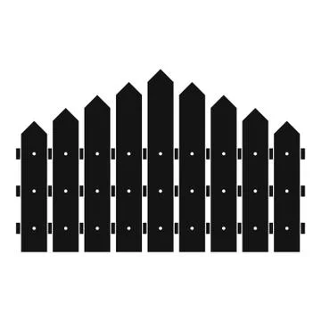 Triangular fence icon, simple style. Ilustração Stock