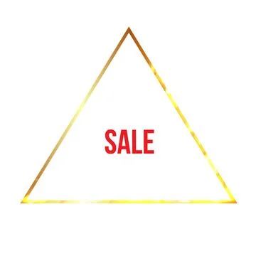 Triangular, fiery frame, yellow and orange, glow effect, with the caption Stock Illustration