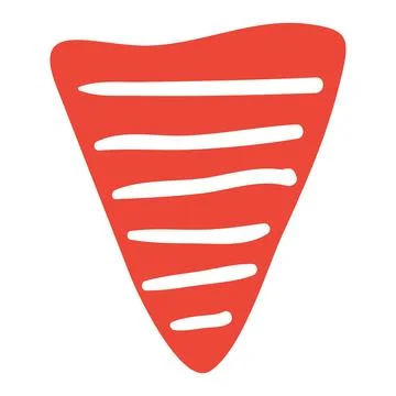 Triangular flag, bunting isolated 库存插图