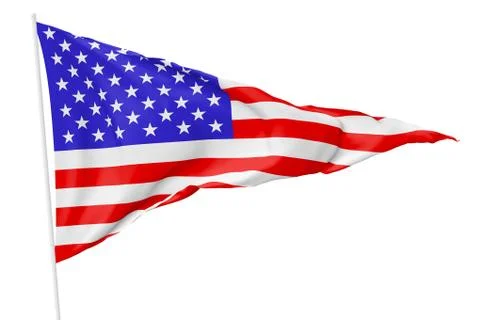 Triangular flag of USA Stock Illustration