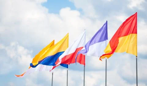 Triangular flags Stock Photos