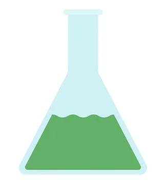 Triangular flask with liquid vector icon flat isolated Illustrazione stock