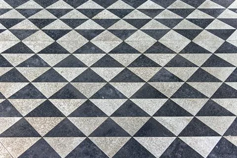 Triangular Floor Tiles 스톡 사진