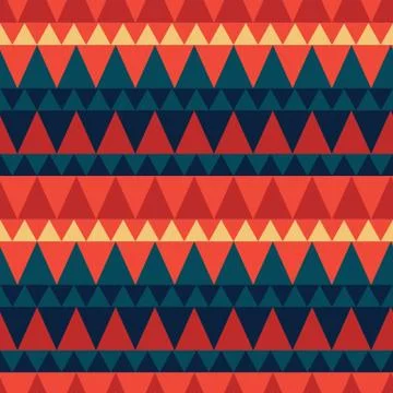 Triangular forest mountain seamless pattern Illustrazione stock