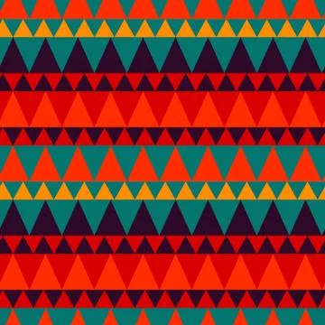 Triangular forest mountain seamless pattern Illustrazione stock