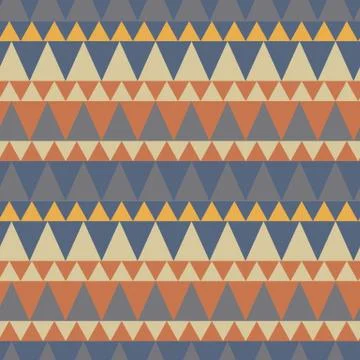 Triangular forest mountain seamless pattern Stock Illustration