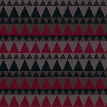 Triangular forest mountain seamless pattern Stock Illustration