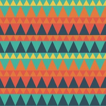 Triangular forest mountain seamless pattern Illustrazione stock