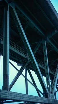 Triangular Foresthill Bridge structure 写真素材