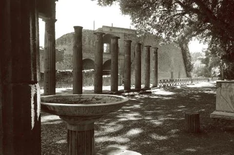Triangular Forum in Pompeii Stock Photos
