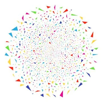 Triangular Fragments Explosion Round Cluster イラスト素材