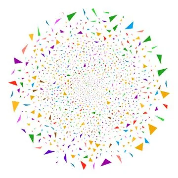 Triangular Fragments Fireworks Sphere Stock Illustration