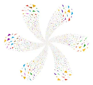 Triangular Fragments Swirl Twist Illustrazione stock