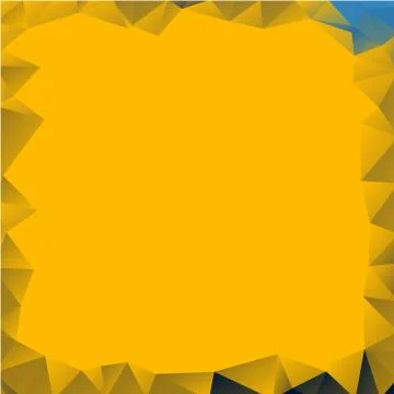 Triangular Frame On Yellow Abstract Low Poly Geometric Polygonal Background Stock Illustration