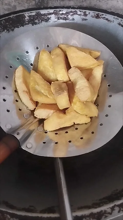 Triangular fried tofu tastes delicious Stock Footage 293115738