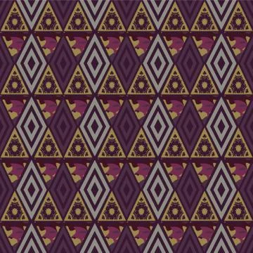 Triangular funky seamless pattern Stock Illustration