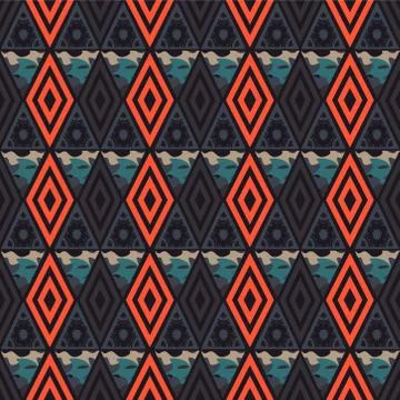 Triangular funky seamless pattern Illustrazione stock