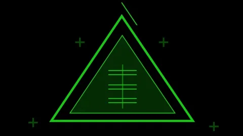 Triangular Generic HUD Element for Sci Fi Compositing Stock Footage 345663626
