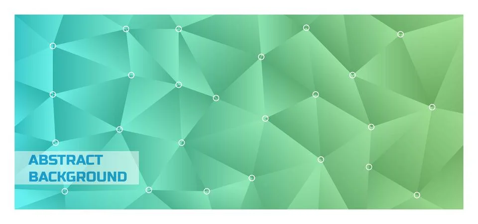 Triangular geometric green blue abstract horizontal editable vector background Stock Illustration