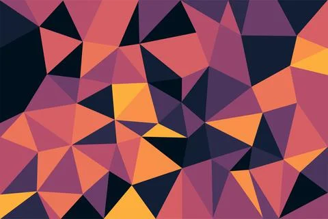 Triangular geometric low poly graphic background.Colorful abstract vector ill Stock Illustration