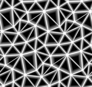 Triangular Geometric Mosaics, Vector Seamless Background Pattern Stock Illustration