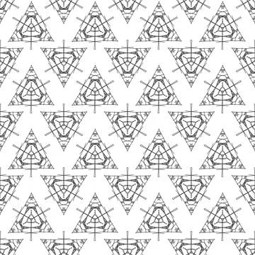 Triangular geometric shapes geometric seamless pattern Illustrazione stock
