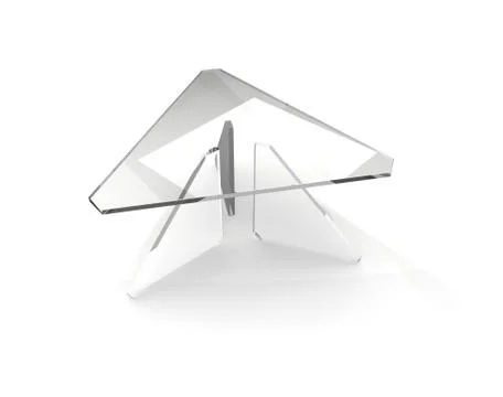 Triangular glass table Ilustração Stock