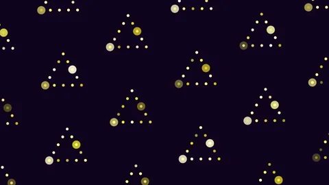 Triangular green dot pattern on a black background Stock Footage 285687146