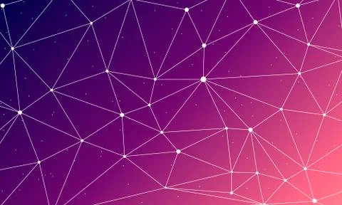 Triangular grid on an abstract sky background Illustrazione stock