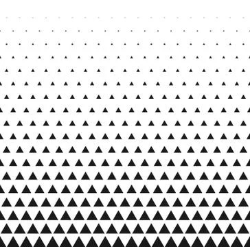 Triangular halftone grid gradient seamless background Stock Illustration