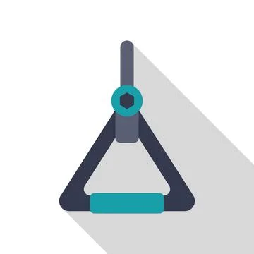 Triangular hanging handle for public transportation, ensuring stability and.. Illustration