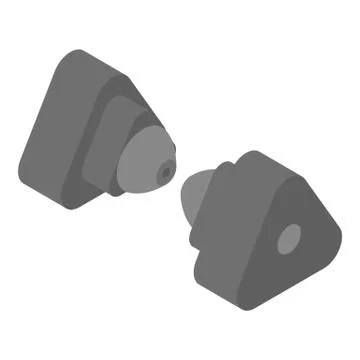 Triangular headphones icon, isometric style Illustrazione stock