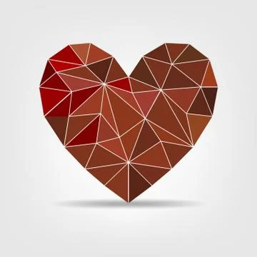 Triangular heart. Vector illustration Stock Illustration