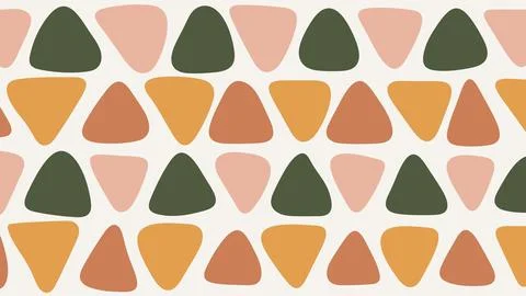 Triangular Icons in Warm Earthy Tones Background Illustrazione stock