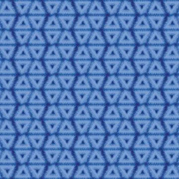 Triangular indigo shapes seamless vector pattern Stock Illustration