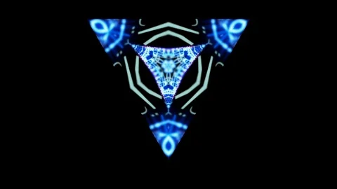 A Triangular Kaleidoscope of Abstract Forms Stock Footage 86119783