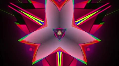 Triangular Kaleidoscopic Pattern Stock Footage 65425532
