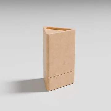 Triangular kraft paper tube, recyclable triangle stick container Illustrazione stock