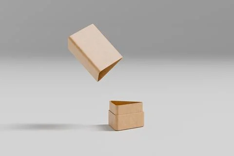 Triangular kraft paper tube, recyclable triangle stick container 스톡 일러스트