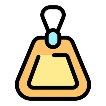 Triangular label hanging with string, ideal for pricing or product informatio Stock Illustration