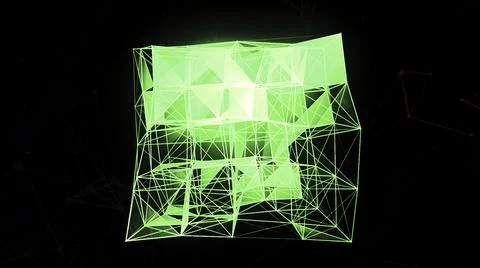 Triangular lines in cubic design. Motion. Bright design of their set of lines Stockillustratie