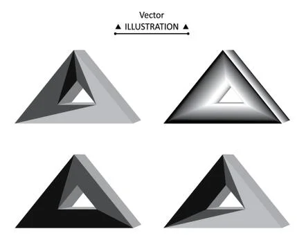 Triangular logo set Stock Illustration
