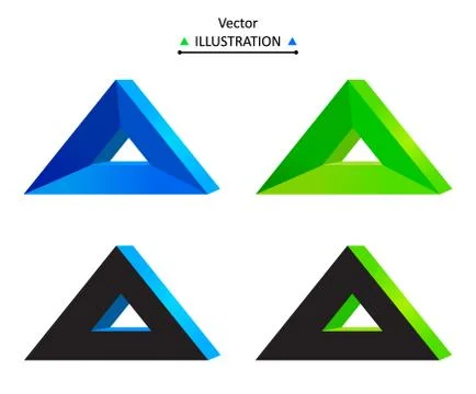 Triangular logo set Stock Illustration