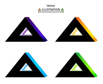 Triangular logo set Stock Illustration