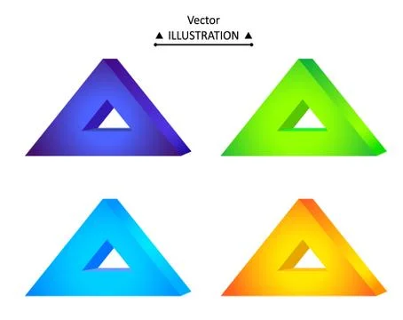 Triangular logo set Stock Illustration