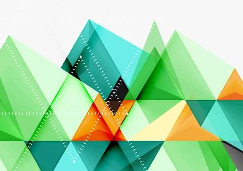 Triangular low poly a4 size geometric abstract template 스톡 일러스트
